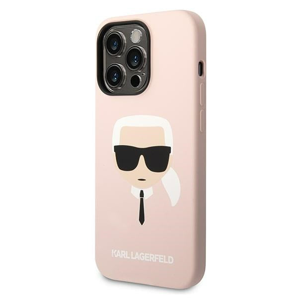 Karl Lagerfeld MagSafe dėklas iPhone 14 Pro Max – rožinis