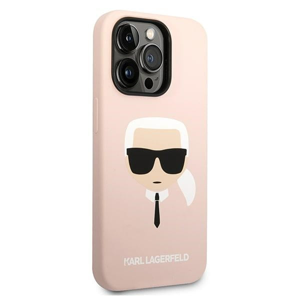 Karl Lagerfeld MagSafe dėklas iPhone 14 Pro Max – rožinis