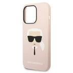 Karl Lagerfeld MagSafe dėklas iPhone 14 Pro Max – rožinis