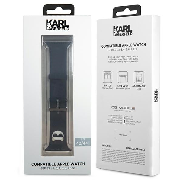 Karl Lagerfeld Apple Watch silikoninė apyrankė – juoda