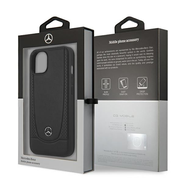 Mercedes-Benz odinis dėklas iPhone 14 Plus – juodas