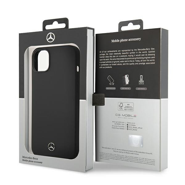 Mercedes Silicone Line dėklas iPhone 14 Plus – juodas
