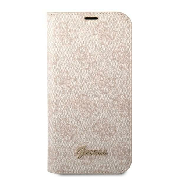Guess dėklas-knygutė iPhone 14 Pro – rožinis
