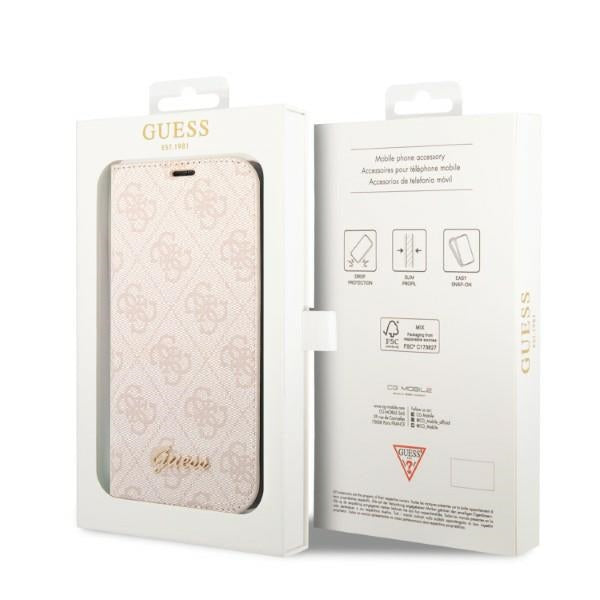 Guess dėklas-knygutė iPhone 14 6,1 – rožinis