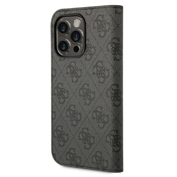 Guess 4G dėklas‑knygutė iPhone 14 Pro Max – juodas -- iPhone 14 Pro Max