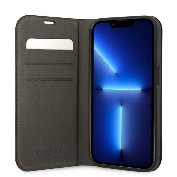 Guess 4G dėklas‑knygutė iPhone 14 Pro Max – juodas -- iPhone 14 Pro Max