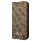 Guess BookCase dėklas iPhone 14 Pro Max – rudas