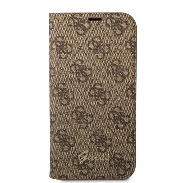 Guess BookCase dėklas iPhone 14 Pro Max – rudas
