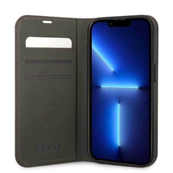 Guess BookCase dėklas iPhone 14 Pro Max – rudas