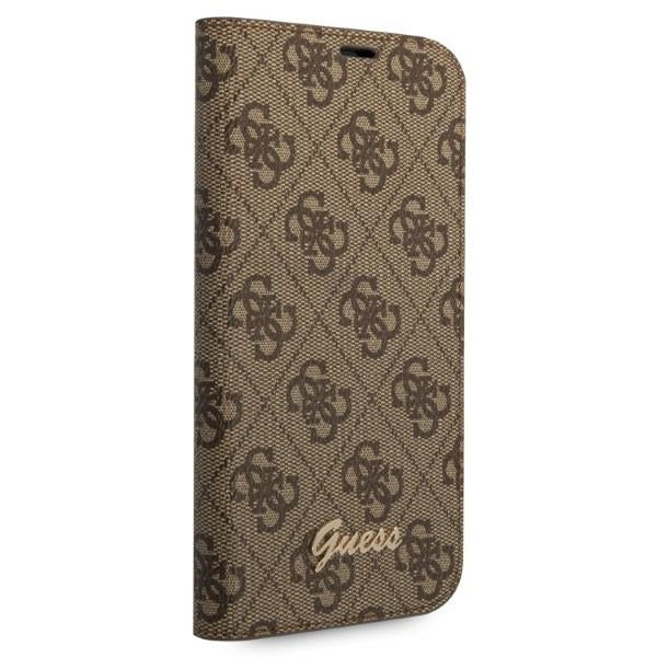 Guess BookCase dėklas iPhone 14 Pro Max – rudas