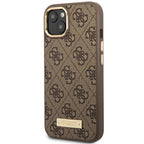 Guess MagSafe dėklas iPhone 14 Plus – rudas