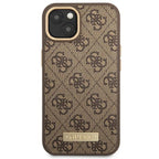 Guess MagSafe dėklas iPhone 14 Plus – rudas