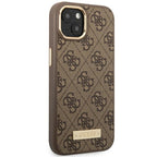 Guess MagSafe dėklas iPhone 14 Plus – rudas