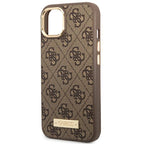 Guess MagSafe dėklas iPhone 14 Plus – rudas