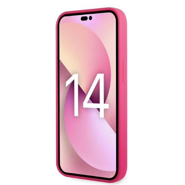 Karl Lagerfeld silikoninis dėklas iPhone 14 Plus – rožinis