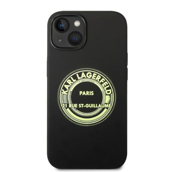 Karl Lagerfeld silikoninis dėklas iPhone 14 Plus – juodas