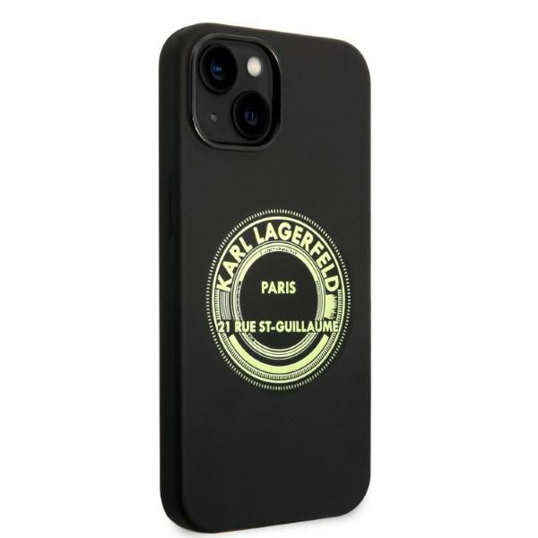Karl Lagerfeld silikoninis dėklas iPhone 14 Plus – juodas