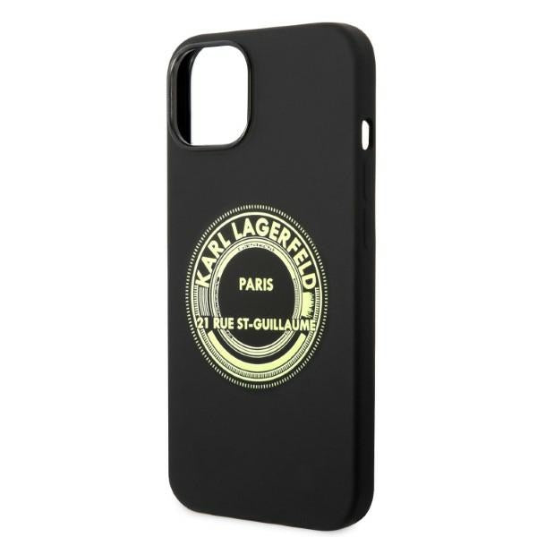 Karl Lagerfeld silikoninis dėklas iPhone 14 Plus – juodas