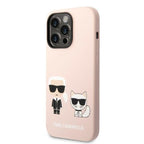 Karl Lagerfeld MagSafe silikoninis dėklas iPhone 14 Pro – rožinis