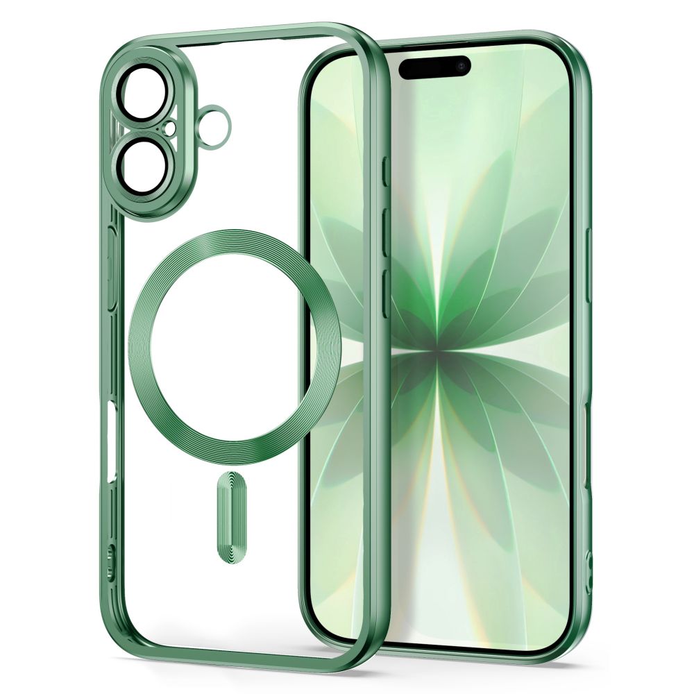 Dėklas Tech-Protect MagFlex iPhone 17, matinis pilkai žalias -- iPhone 17