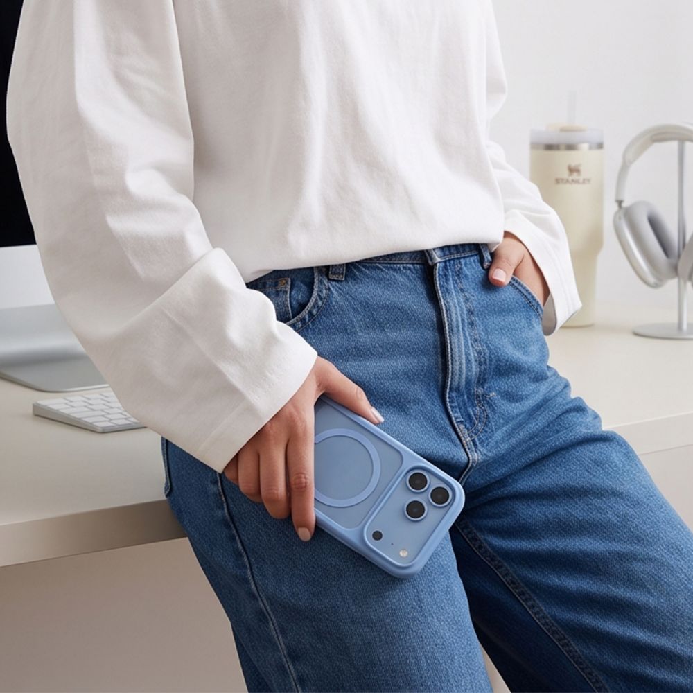 Dėklas Tech-Protect MagOne MagSafe CC + apsauginis stiklas (2 vnt.) iPhone 17 Pro Max / 18 Pro Max, šviesiai...