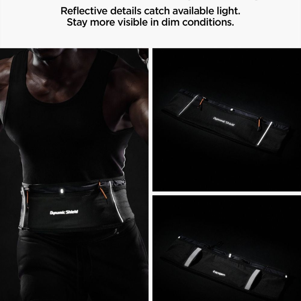 Bėgimo diržas Spigen A712 Dynamic Shield (M), juodas -- Uncategorized