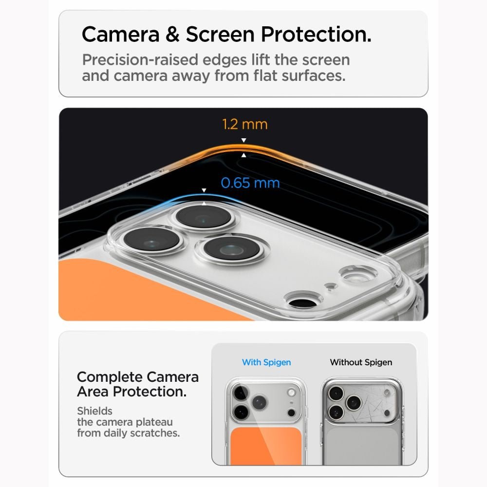 Dėklas Spigen Ultra Hybrid T MagSafe iPhone 17 Pro Max / 18 Pro Max, blizgus oranžinis -- iPhone 17 Pro Max, iPhone 18...