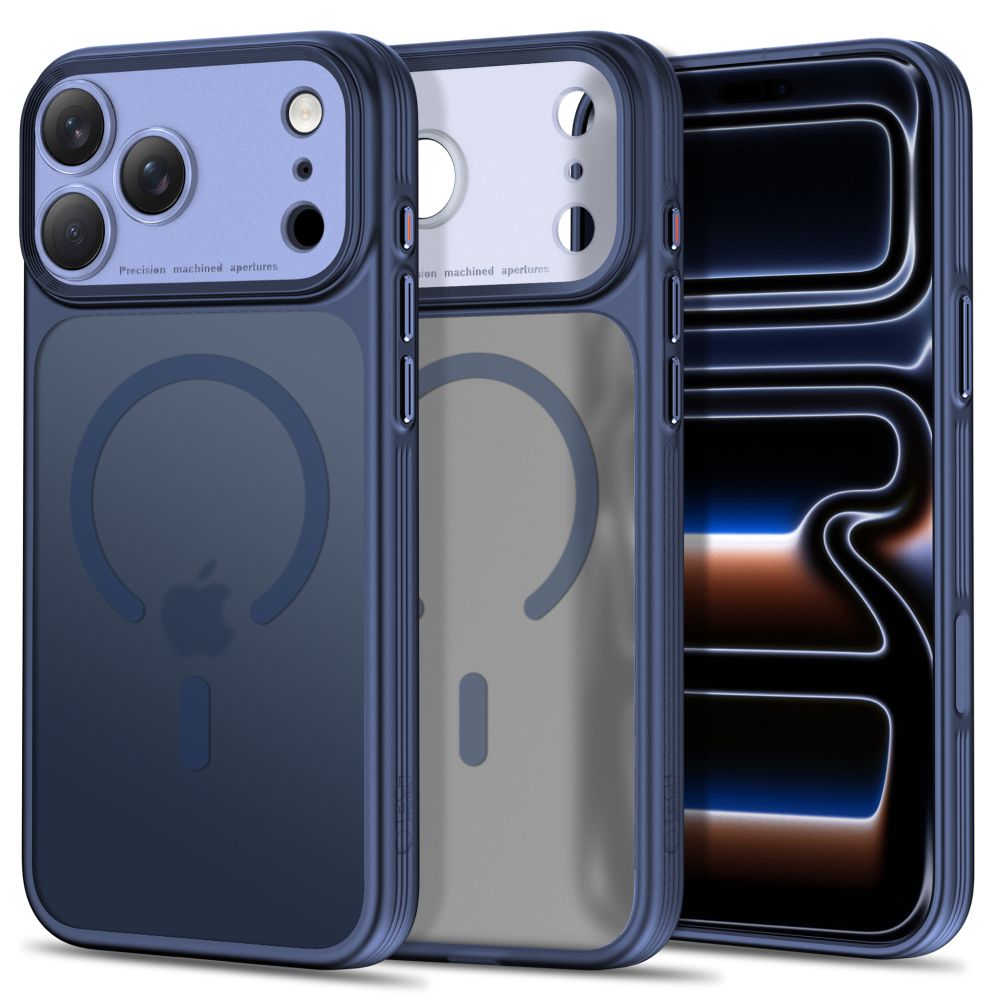 Dėklas Tech-Protect MagPrime MagSafe CC iPhone 17 Pro Max / 18 Pro Max, matinis tamsiai mėlynas -- iPhone 17 Pro Max,...
