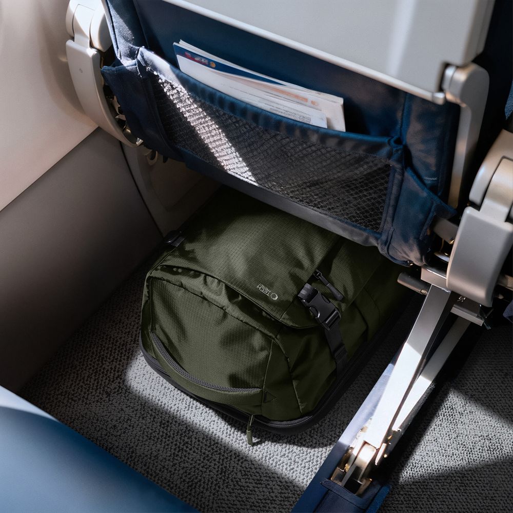 Kuprinė Tech-Protect Defender S70, kabinos bagažo, Ryanair ir Wizz Air, 24L, 40x30x20 cm, tamsiai žalia --...