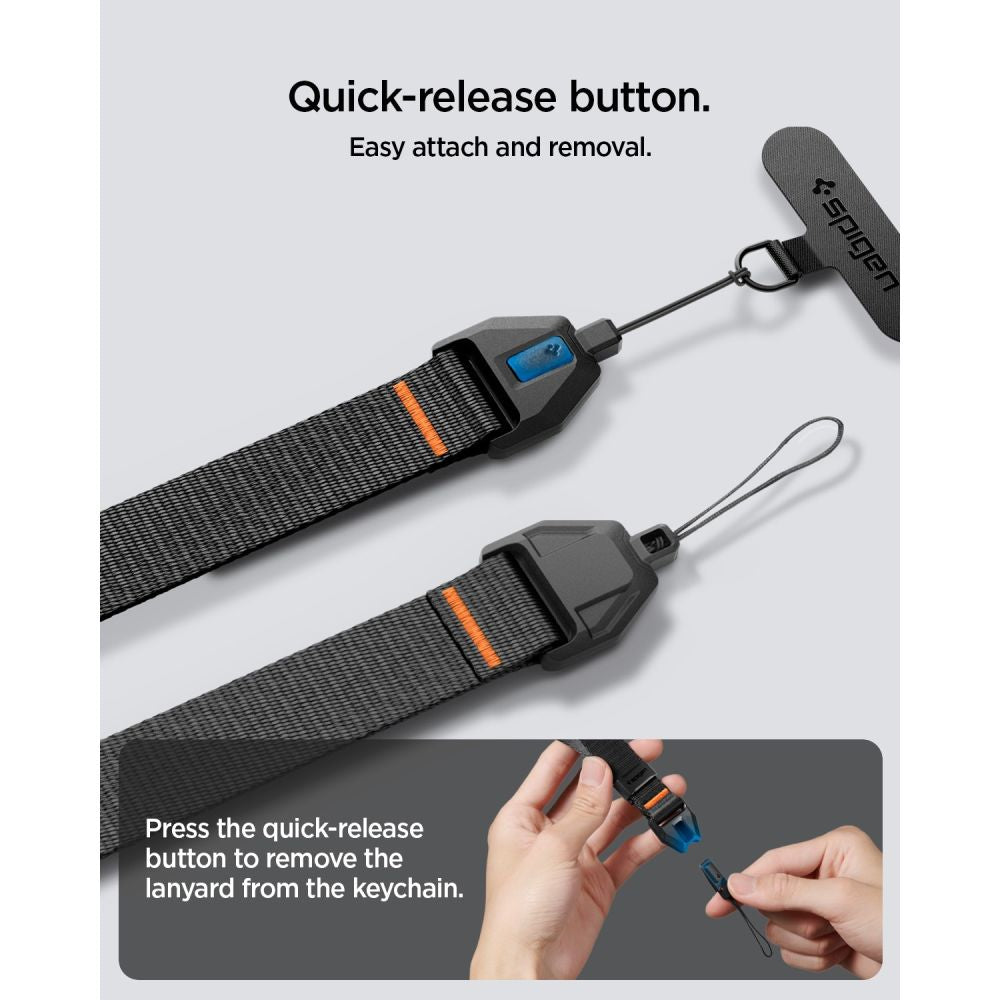 Apyrankė Spigen Universal Adjustable Lanyard Strap Wrist, juoda -- SPIGEN//Akcesoria
