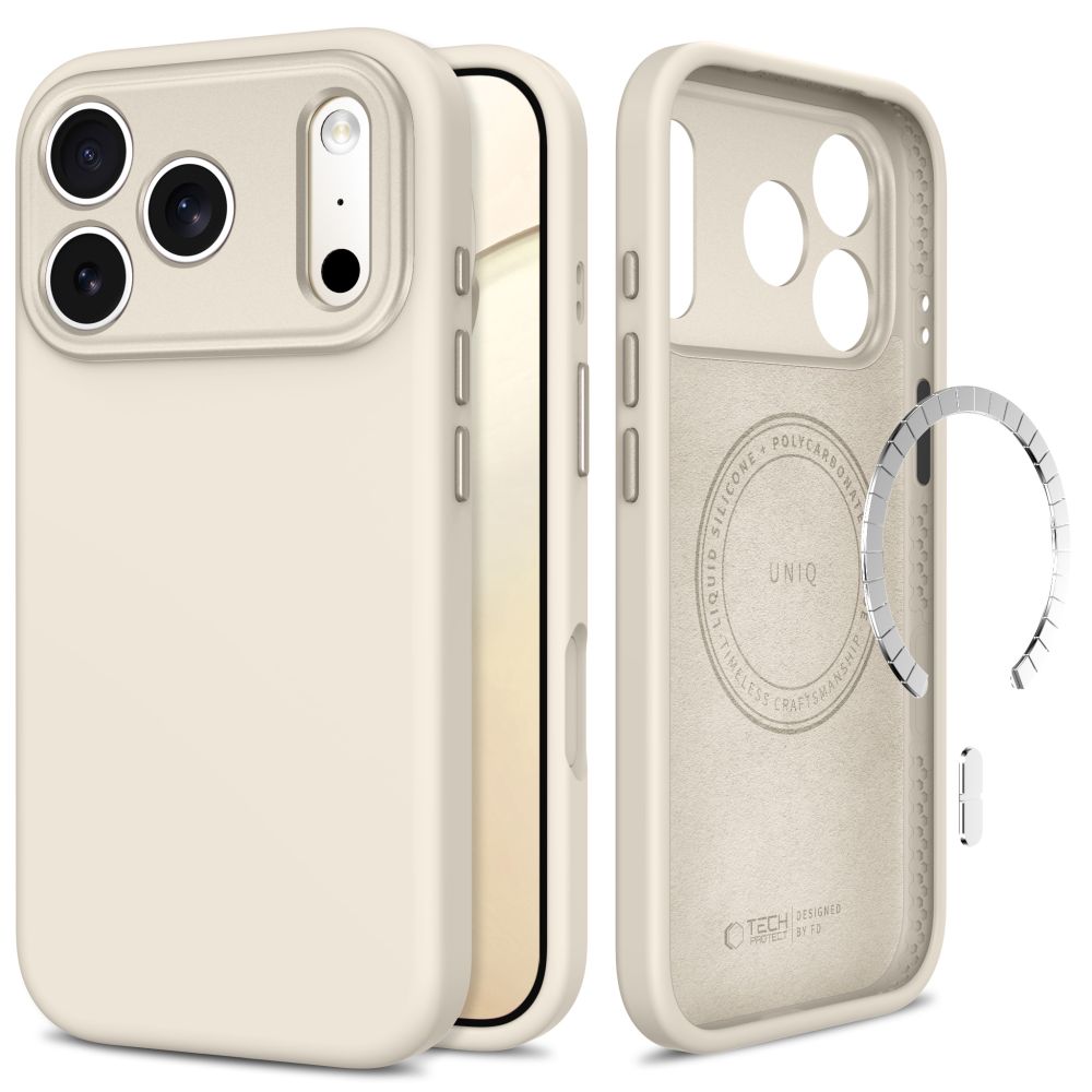 Dėklas Tech-Protect Uniq MagSafe CC iPhone 17 Pro Max / 18 Pro Max, titano spalvos -- iPhone 17 Pro Max, iPhone 18 Pro Max