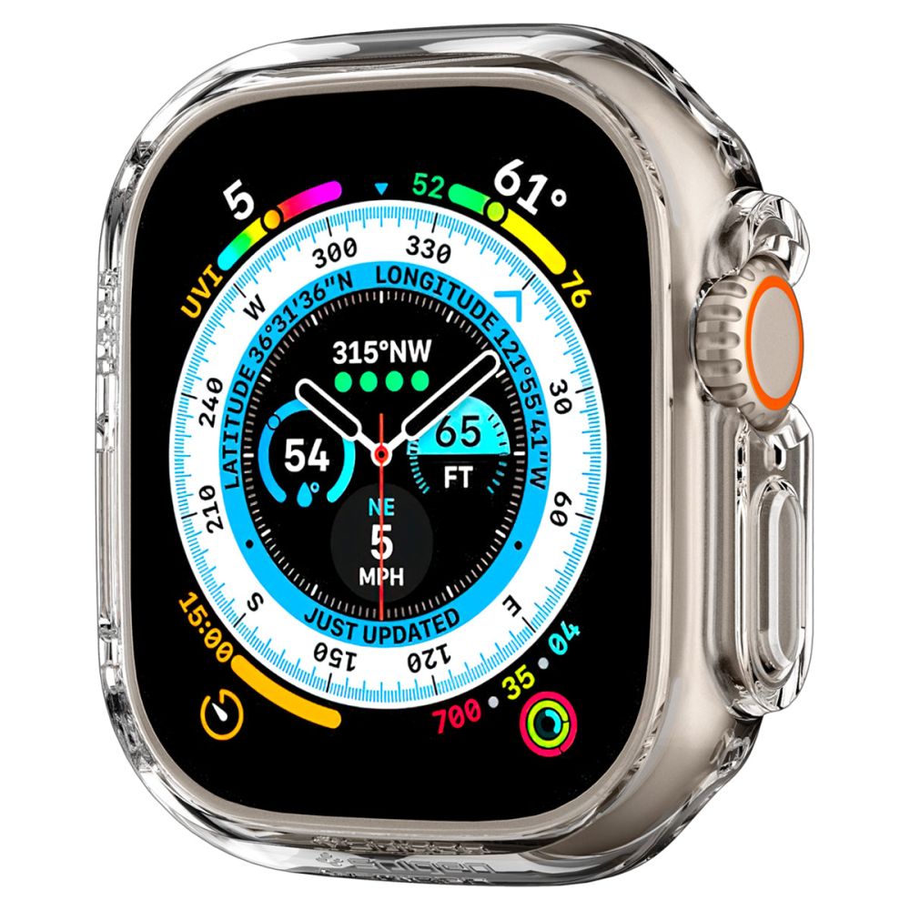 Dėklas Spigen Thin Fit Apple Watch Ultra 1 / 2 / 3 / 4 (49 mm), skaidrus -- Apple Watch Ultra (49 mm), Apple Watch Ultra...