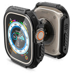 Dėklas Spigen Tough Armor Apple Watch Ultra 1 / 2 (49 mm), juodas -- Apple Watch Ultra (49 mm), Apple Watch Ultra 2 (49 mm)