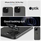 Spigen Optik.TR kameros apsauga iPhone 14–16 Pro/Max – juoda, 2 vnt.