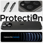 Spigen Optik.TR kameros apsauga iPhone 14–16 Pro/Max – juoda, 2 vnt.