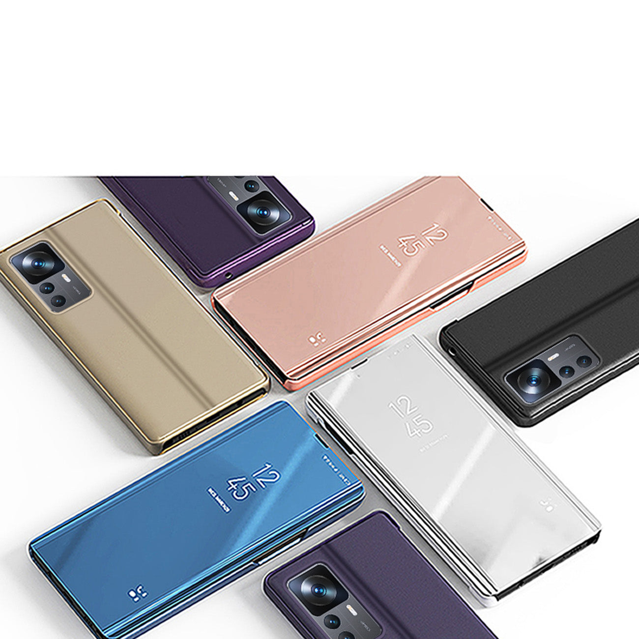 Clear View dėklas Xiaomi 12T / 12T Pro – juodas -- Xiaomi 12T