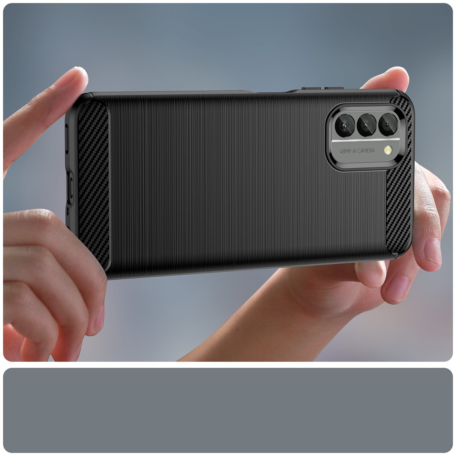 Carbon Case Dėklas Nokia G400 Lankstus silikoninis anglies dangtelis juodas -- Nokia G400
