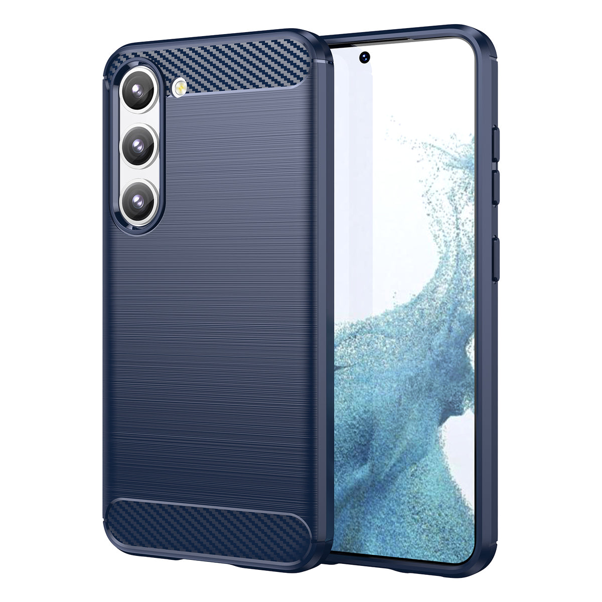 Carbon Case dėklas Samsung Galaxy S23+ – mėlynas