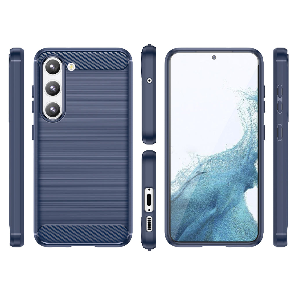 Carbon Case dėklas Samsung Galaxy S23+ – mėlynas