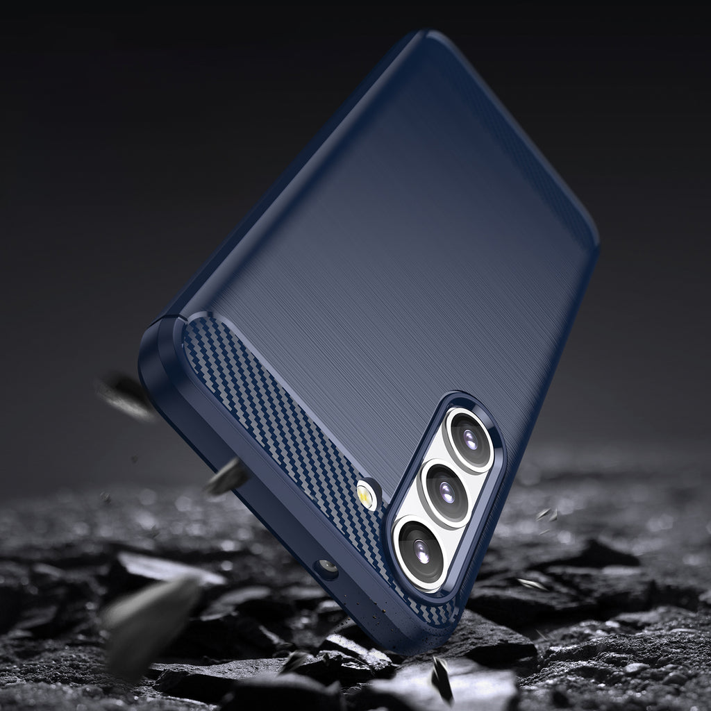 Carbon Case dėklas Samsung Galaxy S23+ – mėlynas
