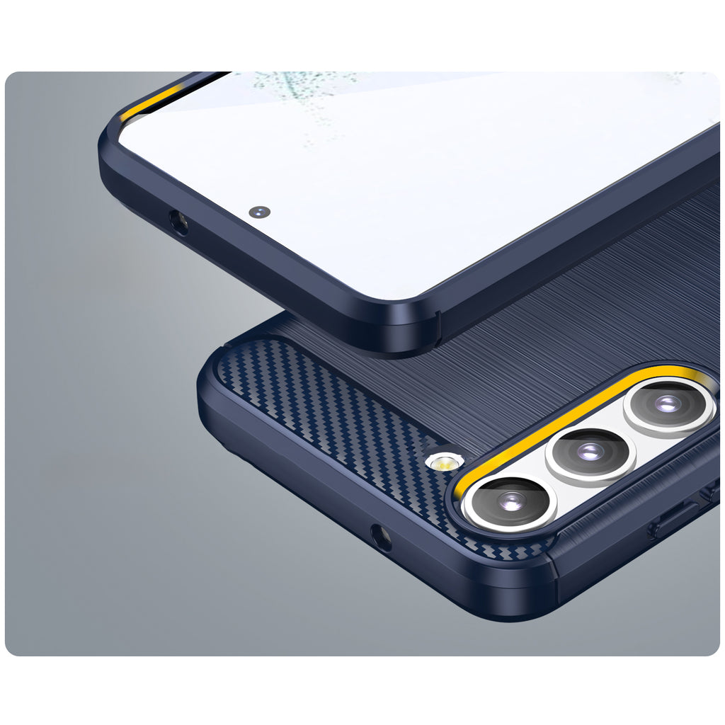 Carbon Case dėklas Samsung Galaxy S23+ – mėlynas