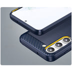 Carbon Case dėklas Samsung Galaxy S23+ – mėlynas