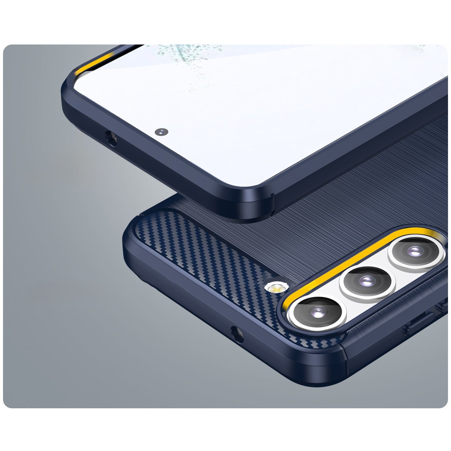 Carbon Case dėklas Samsung Galaxy S23+ – mėlynas