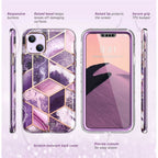 Supcase Cosmo dėklas iPhone 14 Plus – rožinis marmuras