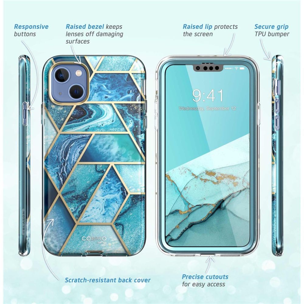 Supcase Cosmo dėklas iPhone 14 Plus – mėlynas