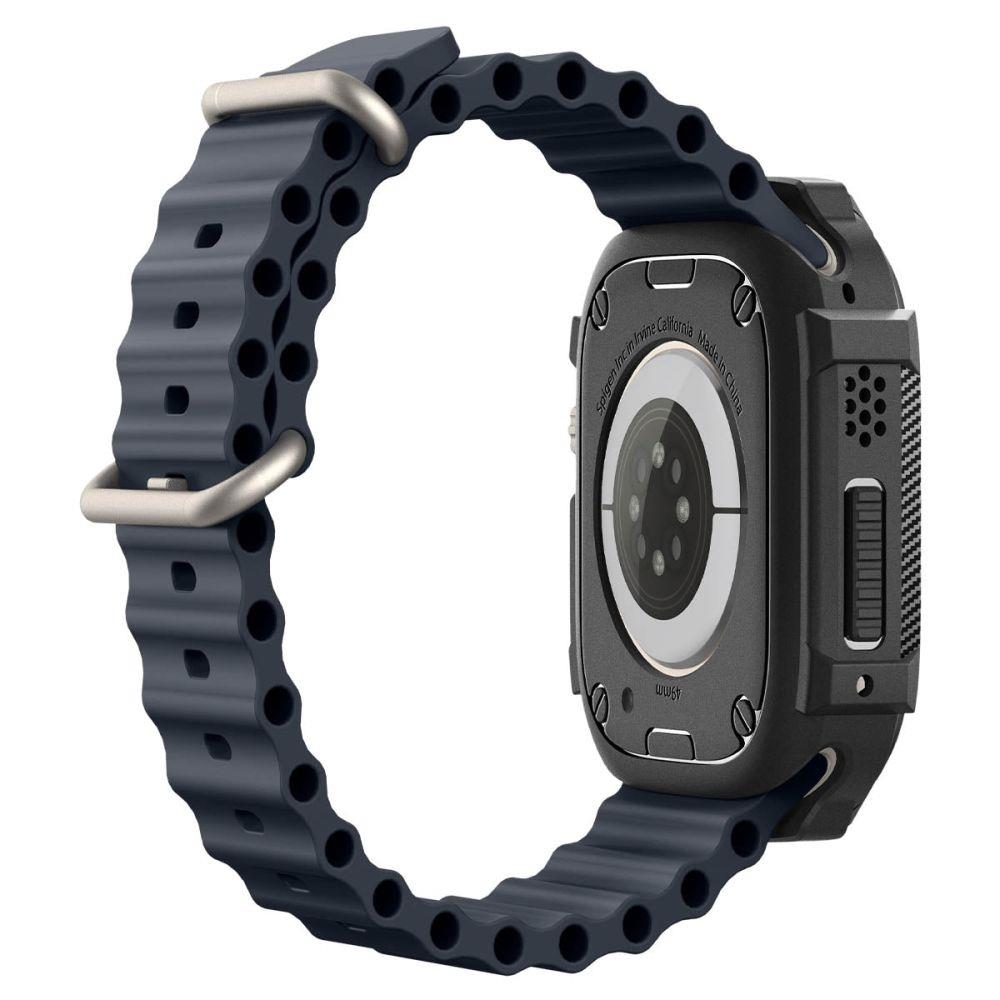 Spigen Rugged Armor dėklas Apple Watch Ultra (49mm) - Matinis juodas -- Apple Watch Ultra