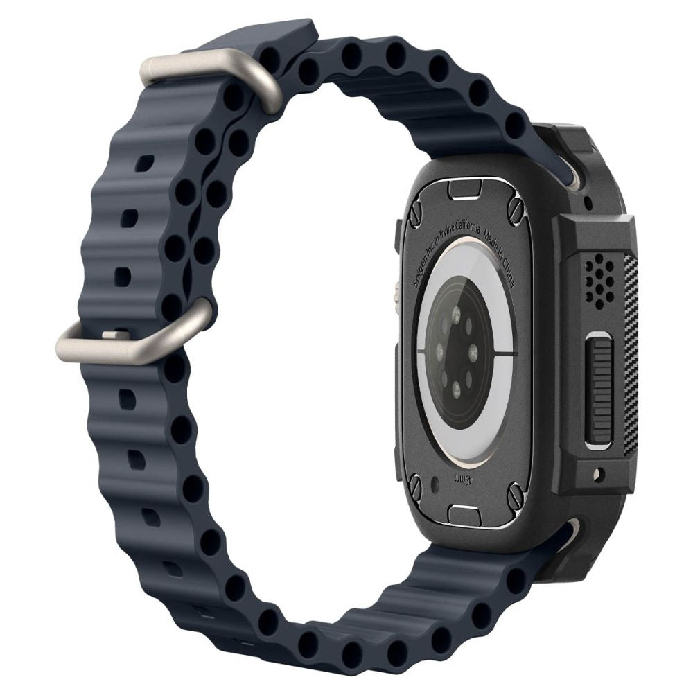 Spigen Rugged Armor dėklas Apple Watch Ultra (49mm) - Matinis juodas -- Apple Watch Ultra