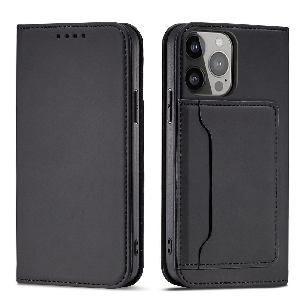 Magnetinis dėklas Samsung Galaxy S23 – juodas, su pinigine