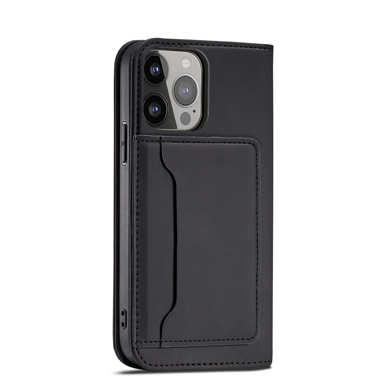 Magnetinis dėklas Samsung Galaxy S23 – juodas, su pinigine