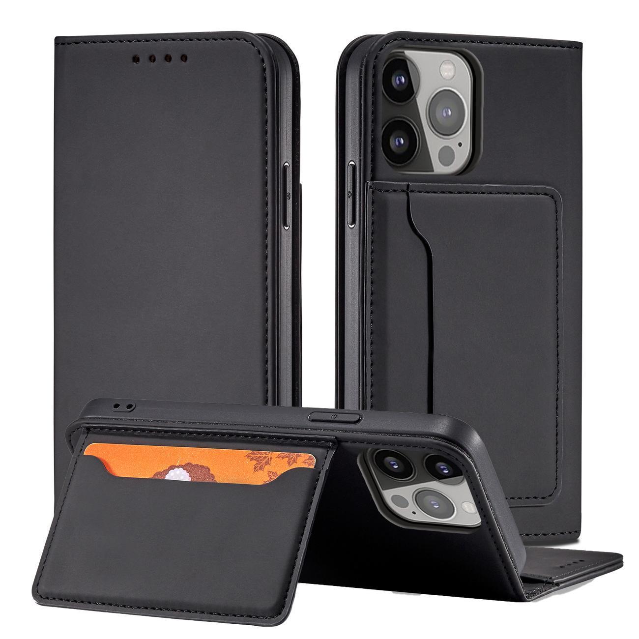 Magnetinis dėklas Samsung Galaxy S23 – juodas, su pinigine